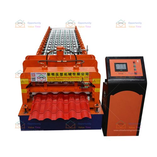 Precision and flatness customized steel glazed roof tile roll forming machine