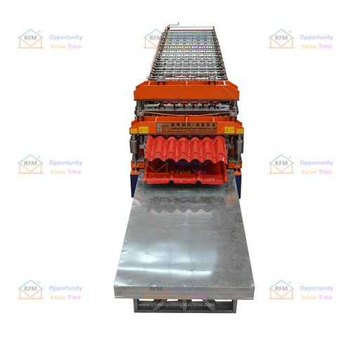 farmhouse used roofing and glazed tiles double layer roll forming machine