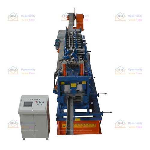 Easy to use and efficient stepless shearing C-shaped steel machine
