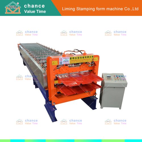 Stable and efficient guide pillar shearing double-layer color steel machine