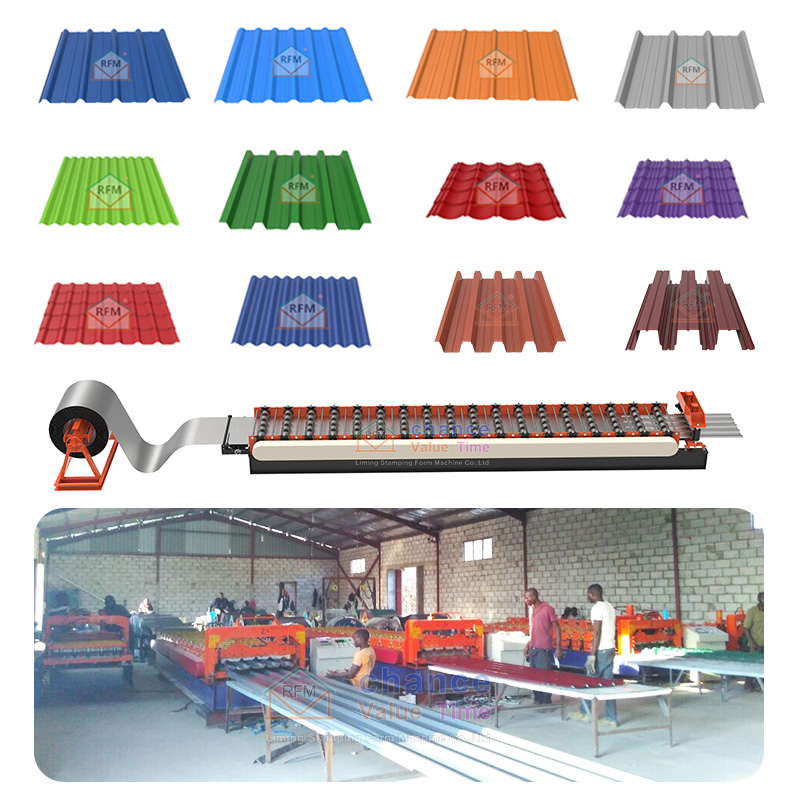  Roofing sheet roll forming machine